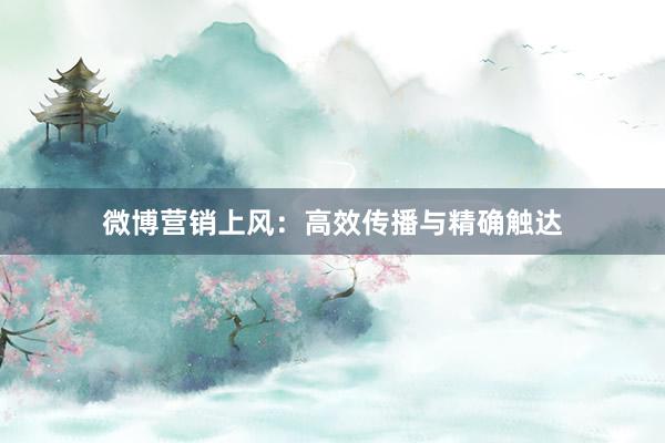 微博营销上风：高效传播与精确触达